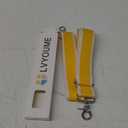 Wide Purse Strap Adjustable Replacement Crossbody Bag Strap Silver Hardware Shoulder Straps (Silver -Color Block-yellow-824)
