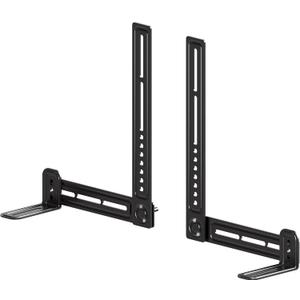 C YECEN Sound Bar Mounts Under TV or Above TV, Soundbar Mount Hold Up to 22Lbs, with Detachable Extension Arms and L-Brackets.