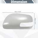 X AUTOHAUX Car Rear View Left Driver Side Mirror Cover Cap Replacement Gray for Toyota Mark x Reiz 2005-2007 Fits W/Turn Signal Models Mirror Guard Covers Exterior Decoration Trims