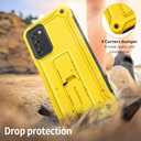 URBANITE for Samsung Galaxy A03S Case, Military Grade Dual Layer Shockproof Protective Cover Case with Screen Protector and Kickstand (Yellow)