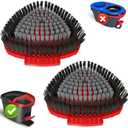 2 Pack Upgrade Scrub Brush Replace Heads Compatible with O Cedar EasyWring 1 Tank Spin Mop,Mop Replacement Scrubber Head Brush,Floor Cleaning Brush,More Layers of Bristles for Bathroom, Deck, Kitchen One Missing