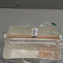 Large Plastic Portable Caddy with Handle, Storage Organizer Bin with Adjustable Dividers for Art Supplies, Crafts, Colored Pencils, Makeup Desk (White+Pink)