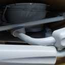 Drive Medical 11148-1 Folding Steel Bedside Commode Chair, Portable Toilet, Supports Individuals Weighing Up To 350 Lbs, with 7.5 Qt. Bucket and 13.5 Inch Seat, Grey