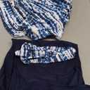 Women Tankini Swimsuits with Shorts - Two Piece Tummy Control Bathing Suits Top with Two Pockets Bottom Swimwear M