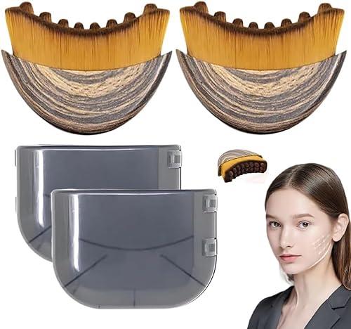 Lymphatic Contour Face Brush, Dry Brushing Face Brush, Lymphatic Drainage Massager for Face, Chin & Jawline Sculpting, Fits to The Skin to Relieve Fatigue (2PCS)