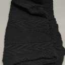 MANDIOO Cotton Knitted Decorative Throw Pillow Covers Soft Cozy Outdoor Cushion Cases Luxury Modern Pillowcases for Couch Sofa Bed 18x18 Inches Black