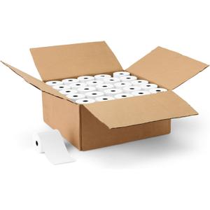Amazon Basics Thermal Paper Receipt Rolls for POS, 3 1/8" x 230', BPA-Free, FSC Certified, White, 50 Rolls