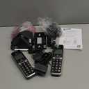 AT&T BL102-2 DECT 6.0 2-Handset Cordless Phone for Home with Answering Machine, Call Blocking, Caller ID Announcer, Audio Assist, Intercom, and Unsurpassed Range, Silver/Black