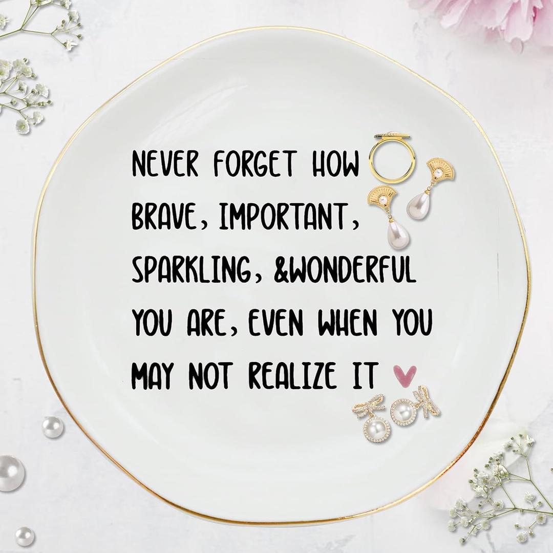 Jewelry Dishes for Women  Spiritual and Inspirational Gifts with Heartfelt Message, Jewelry Tray for Coworkers, Employees, Bosses, Managers, or Nurses