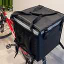 PK-92V: Large Rigid Heavy Duty Food Delivery Box for Motorcycle, Insulated Pizza Delivery Bag for Bicycle/Scooter, Top Loading, 17" x 17" x 17", Collapsible, Waterproof
