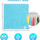 Forggon 15pcs Microfiber Cleaning Cloth Lint Free, Absorbent, Streak Free, Non-Abrasive, Reusable and WashableCleaning Towels with 5 Color Assorted,11.5"X11.5"(Green/Blue/Yellow/Pink/Grey)