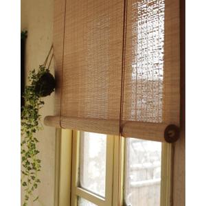 30" Wx64 H Bamboo Blinds Roller Shades for Indoor Window, Natural Light Filtering Bamboo Curtain Roll Up with Cord, Privacy Roman Shade for Interior/Exterior, Mounting Hardware Included
