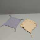 Loveys for Babies, 2 Pack Organic Cotton Muslin with Attachable Snap Closure - Loveys for Babies Newborn Baby Lovey Security Blankets (Khaki)