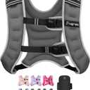Fragraim Weighted Vest for Women Men - 8lb/10lb/12lb/16lb/22lb/25lb/30lb Weight Vest with Reflective Stripe, Detachable Phone Pouch, Ideal for Walking, Strength Training, Running, Workout, Cardio (Grey)