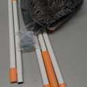 Wall Cleaner Triangle Mop with 82'' Long Handle - Wall Scrubber, Cleaning Washer Tool with 4 Microfiber Chenille Duster Pads for Clean Walls, Ceiling, Windows, Baseboards, Floors (Gray)