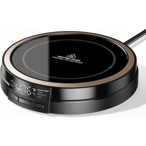 Coffee Mug Warmer for Desk, 50W Fast Heating Cup Warmer with Smart Display, 4 Temps & 12H Timer, Auto Shut Off for Tea, Milk, Hot Drinks - Classic Black