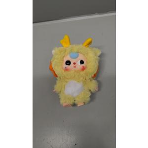 Vinyl Plush Pendant, Stuffed Animals with Cute Vinyl Face Vivid Expression for Girls Boys, Kawaii Macaron Yellow Plush Figures Stuffed Doll Gift for Birthday Home Car Dcor Collectibles Toys Christmas