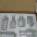 Glass Mini Vases, 5 Inch Height, Set of 4, Transparent Bottle Shape, for Home and Flowers (6)