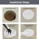 2 x [2 Pack] Desk Grommet 2 Inch Flexible Desk Hole Cover for Cables Desktop Equipment Wiring Management Cord for Home & Office Table Cables - White