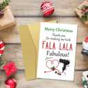 2 x Funny Hair Stylist Beautician Christmas Card, Cute Christmas Appreciation Card for Beauty Shop Worker Hairdresser, Beautician Hair Stylist Xmas Holiday Thank You Cards for Him Her (#13)