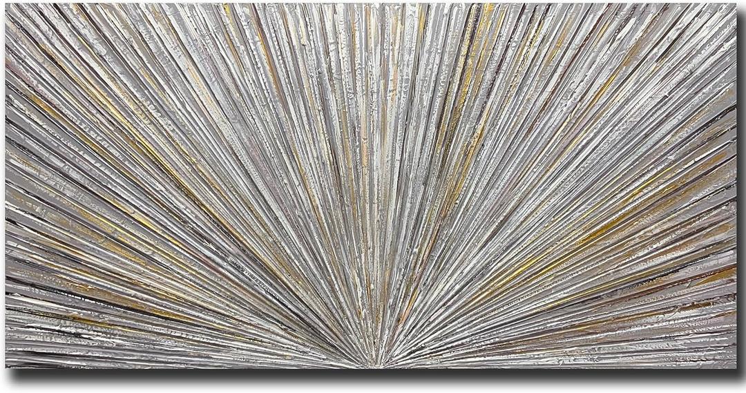 AZAVY Art,24X48Inch Colorful Textured Hand Painted Framed Wall Art Modern Canvas Art Abstract Horizontal Oil Painting Contemporary Artwork for Living Room