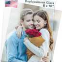 Icona Bay 8x10 Heat-Strengthened Glass Replacement for Picture Frame (8 x 10, 2 Pack), Replacement Glass for 8 by 10 Photo Frame, Semi-Tempered Glass Cover Sheet (Clear)