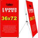 Tripod Banner Stand 36x72 Inch Portable and Adjustable X-Frame Display Stand with Carrying Case for Trade Shows, Exhibitions, Retail Store, Restaurant Sign (1)
