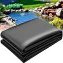 Pond Liner 14 x 14 FT, HDPE Pond Liners for Outdoor, Flexible & Durable Easy Cutting Pond Liners for Garden Fountain, Koi Fish Ponds, Waterfall