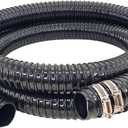 Corrugated Flexible Pond Tubing 1.5 Inch x 10 Feet with Clamps PVC Sump Pump Discharge Water Hose for Garden Ponds Waterfalls Camping Caravans Filters