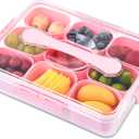Divided Serving Tray with Lid Veggie Tray with Lid and Handle, Multi-Purpose Snackle Box Container for Charcuterie, Taco Tuesday, Movie Night, Travel, Beach, or Picnic Essentials (9 Compartments)