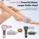 AdamPark Electric Callus Remover for Feet, Rechargeable Portable Electronic Foot Callus Remover 2-in-1 Wet/Dry Foot Scrubber Electric Toot File for Hard Cracked Dry Dead Skin（Pink）