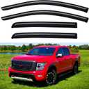 Window Visors Rain Guards for 2017-2024 Nissan Titan & 2016-2024 Nissan Titan XD Crew Cab, Out-Channel Window Vent Wind Deflectors Visors Shades