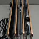 FEPPO Electric Warming Tray, 4-in-1 Food Warmers for Parties Buffet with 10 Temp Settings and Timer, 33"x15" Glass Surface Warming Mat for Food, Modular Buffet Hot Plates for Catering and Gatherings (Black&gold)