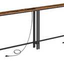 HOOBRO 2 Pack 5.9" Narrow Console Sofa Table with Power Outlets, 47.2" Long Behind Couch Table with Charging Station, Skinny Sofa Table for Living Room, Foyer, Rustic Brown BF15XGP201G1, 47.2”L x 5.9”W x 31.3”H
