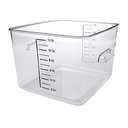 Rubbermaid Commercial Products Space Saving Square Food Storage Container 12 Quart Clear for Kitchen/Sous Vide/Meal Prep