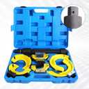 Macpherson Strut Spring Compressor Tool Kit Universal Interchangeable Fork Coil Extractor Tool Set with Safety Guard and Storage Box Allow Impact Wrenches