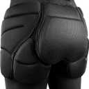 Soared 3D Protection Hip Butt XPE Padded Shorts for ski, ice Skating, Snowboarding, Skateboard for Men Women (Medium, Black)