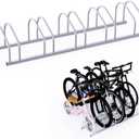 Bike Stand, Bike Rack Floor Parking Bicycle Stand, Indoor and Outdoor Bike Storage Rack for Mountain Bike, Road Bike, Child's Bicycle, 5 Bikes Stand for Garage