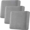 H.VERSAILTEX Super Stretch Individual Seat Cushion Covers - Sofa & Couch Cushion Slipcover Sets - Thick Jacquard Textured Twill Fabric (3 Piece XL, Dove)