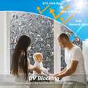 Kromapolis Window Privacy Film, Stained Glass, Grayish Black 35.4″ x 157.4″, 35.4In x 157.4In
