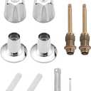 Ultrimkit Bathtub& Shower 2Handle Remodel/Rebuild Trim Kit Replacement for Price Pfister Verve, Chrome
