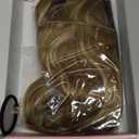 REECHO Hair Extensions, 4PCS Clip in Hair Extensions 14" Short Beach Wavy Invisible Lace Weft Natural Soft Hairpieces for Women  Honey Blonde with Highlights