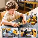 MSKOLER Robot Toys for Kids 3-5 Magnet Transforming Robot 5-in-1 Educational Toys Easy DIY Assembling Vehicle Playsets for Boys and Girls (Yellow)