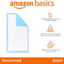 Amazon Basics Leak-Proof Dog and Puppy Potty Training Pee Pads with Quick-Dry 5-Layer Surface, Standard Absorbency, Giant Size, 27.5 x 44 Inch, Blue & White, 40-Pack