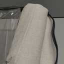 Black Out 96 Inch Long Boho Curtains 2 Panel Set, Farmhouse Curtains for Living Room Darkening/Thermal/Noise Reduction Textured Flax Linen Drape 8ft Hook&Ring Included Birch Off White 50"x96"