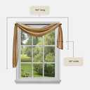 ACHIM Sheer Window Scarf Valance - 50 Inch Width x 144 Inch Length (Sandstone) - Light Filtering Polyester Curtain Scarf - Lightweight Drapes for Living Room, Bedroom & Dining Room Home Decor