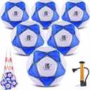 Classic deflated Soccer Balls Size 4/5 with Pump and Mesh Bag for Indoor Outdoor Lawn Game Training Practice Bulk Sport Gift for Beginner Adults