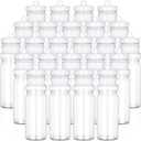 Tessco 24 Pack 25 oz Sports Water Bottles Plastic Reusable Water Bottles, Pull Top Leakproof Drink Spout for DIY Customization Fitness Hiking Cycling Gym Workout Business