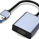 USB to HDMI Adapter, USB 3.0/2.0 to HDMI for Multiple Monitors 1080P Compatible with Windows XP/7/8/10/11, Grey