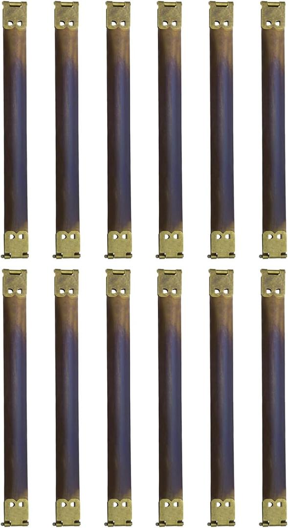 uxcell 12Pcs Metal Internal Flex Frame, 15cm/5.9" Coin Purse Frame Handbag Hinges Clip for Wallet Bag DIY Craft Sewing Purse Making, Bronze